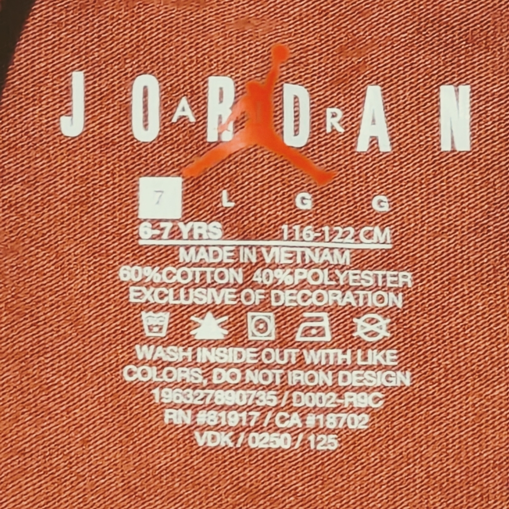 NWT Jordan Flight 23 2PC Short Set Boys Size 7 Black Orange Basketball Outfit - Picture 5 of 7